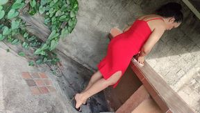 Alicia crushes and tramples with her heels and bare feet (2)