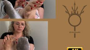 Empress Bella Sadic Dirty - Part 2 - Wrinkled Soles - Empress Bella Sadic - Toe Jam - Sweaty Jelly - Long Nails - Mature Soles