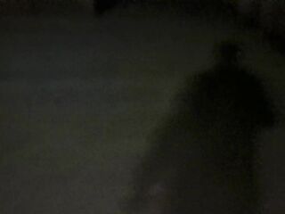 Public outdoor inner creampie