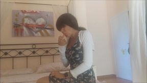 poor aunt lovenia: anal suppository burns her rect so much ...