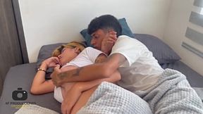 Sharing a bed with my sexy stepsister, she sucks me dry then swallows my juices
