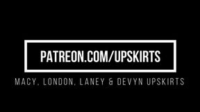 Macy, London, Laney and Devyn Upskirts