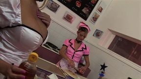 amy carly parker and chloe serve more than pancakes at this diner