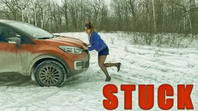 Irina Black tights of ballet shots stuck in the snow 4K_ full video 15 min