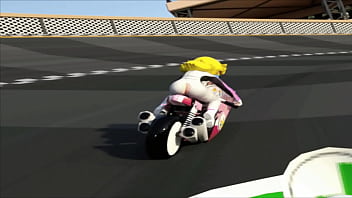 Princess&#x1F478; Peach Loses Her Suit, Revealing Big Ass&#x1F351; & Blonde Pornstar Pussy&#x270C; in Mario Kart 8 Deluxe