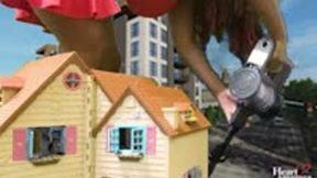 Sexy Giantess Cleans up Tiny Town 4k
