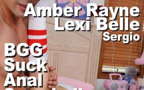 Amber Rayne & Lexi Belle & Sergio BGG suck fuck anal snowball