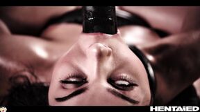 Real Life Hentai - Mouth Fuck compilation - Huge thick alien cocks deep inside throat