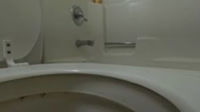 Teenie Swims in Giantess Toilet POV 4k smaller