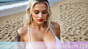 Dirty Blonde Screams Nasty On Public Sands