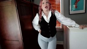 INEED2PEE IPOD Teacher Ami pissing her dress pants total humiliation!