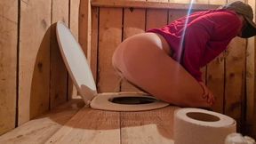 Outhouse toilet pee comp