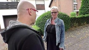 Kinky German granny Judith picked up and fucked hard!