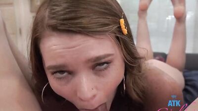 Mazy Myers moans loudly while being drilled with a hard cock