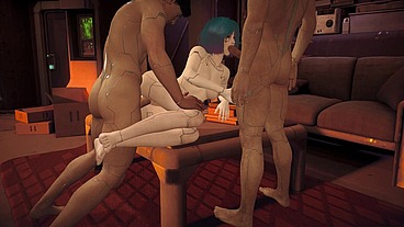 Cyberpunk Robot Threesome Porn