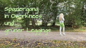 Overknees and green leggings - Overknees und grüne Leggings