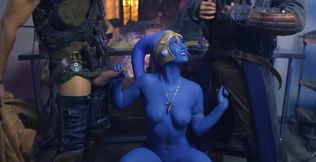 Star Wars porn spoof with a horny alien hoe