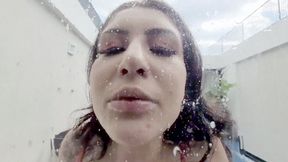 INTENSE SPITTING WITH THICK SALIVITY ON YOU - BY MORENA ROSA - CLIP 04