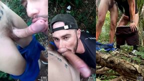 fudendo hetero na floresta
