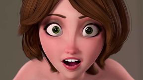 Large Hero 6 - Aunt Cass's First Time Anal&#x1F44C; Encounter (Animated with Voice)