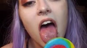 Innocent Goddess Licks Her Lollipop