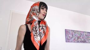 Satin Scarf Headscarf Fashion Show Clip