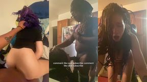 getting fucked on kitchen counter until she cums hard
