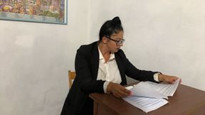 The secretary Erika Antares