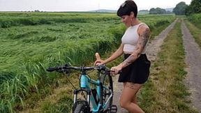 Publicly ravaged bicycle, raw and eager