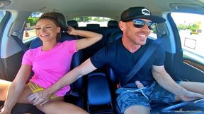 Raunchy Ride: Dripping Wet Passengers Get Creamed by Uber Driver Johnny Sins' Thick Boner