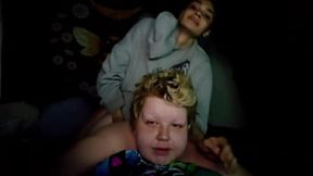 Busty guy enjoys hotwife action