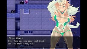 pink heart [ futa hentai game ] ep.1 super heroine orgasm on giant cock in public park !