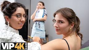 DYKE4K  Lady boss knows how to satisfy her assistant and new office worker