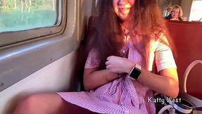 Naughty teen exposes panties and pleasures stranger in public