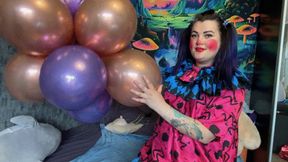 Clown girl nail pop iron balloons and B2p balloons