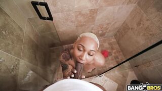 BANGBROS - Thick Ass Daphne Seduces Her Stepbrother In The Shower After Catching Him Masturbating