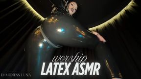 Latex Demoness seduction: surrender to My shiny skin ASMR FEMDOM POV