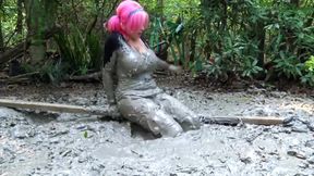 Mud Bunny walks the plank