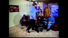 Interracial Orgy for Two Lesbians Fucked by a Pack of Big Black Cocks
