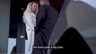 Rich mom Enjoying having a shaven vagina plowed rough and fast into a van