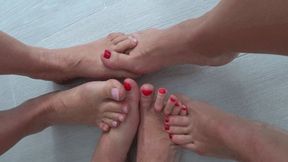 Three girls toe play b