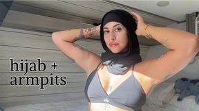 Hijabi armpits play