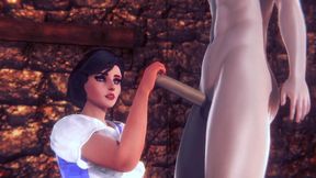 belle give a handjob and a blowjob - beauty and the beast parody