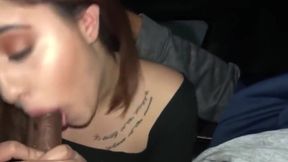 Spicy Latina, Tattooed Mistress, Deepthroats Massive BBC in Steamy Car Session