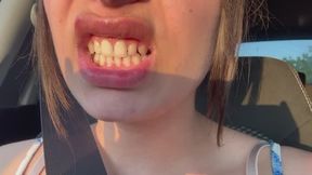 SQUARE LIPS, and teeth and tongues car pinay stepmom