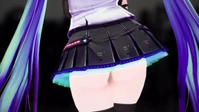 Thicc Hatsune Miku Dancing Lamb Song No Panties Hentai Mmd 3D Dark Blue Hair Color Edit Smixix