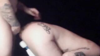 BleuBrutalRose - Rough Sex ... Goth Milf sucking big dick with a butt plug in her ass