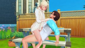 stepbrother wanted to get a huge dick in his ass and a rough facefuck for hard sex (sims + anime hentai + sfm)