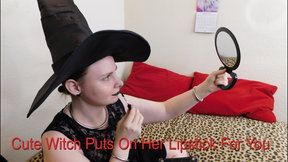 Cute Witch Puts Her Lipstick On For You