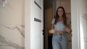 Quivering stepsister ravaged by lustful self-satisfaction amidst parental intrusion